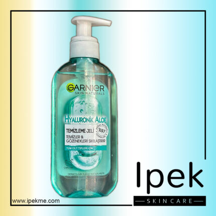 ژل شستشوی صورت گارنیر Hyaluronik Aloe (آبرسان با عصاره آلوئه ورا و هیالورونیک اسید)