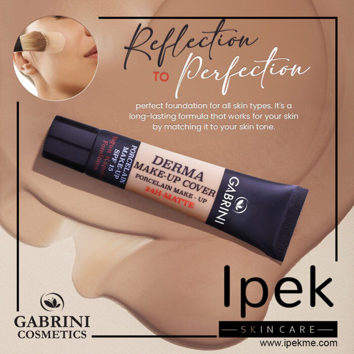 کرم پودر درما گابرینی Derma Make-Up Cover Porcelain Make-Up 24H Matte SPF15 - Image 4