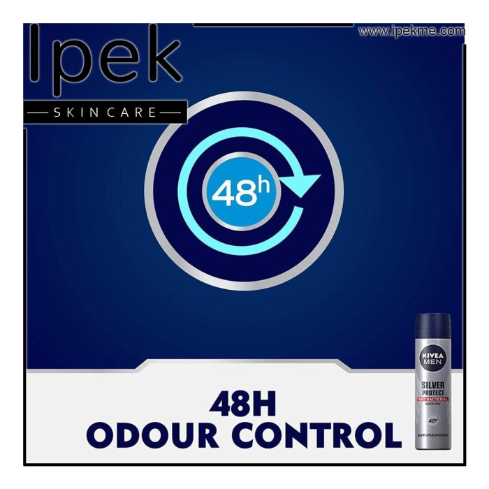 اسپری دئودورانت مردانه سیلور نیوا 48 ساعته  NIVEA MEN Silver Protect - Image 4